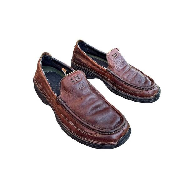 Timberland Brown Leather Slip-On Loafers Driving Shoes Men's Size 10 M - Picture 7 of 12